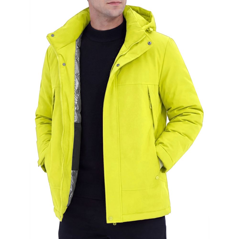 ジャケット・アウター HYPER BIG OILED CLOTH 4PK FLAP COAT Men's Winter Full-Zip Hooded Thicken Quilted Jacket Coat