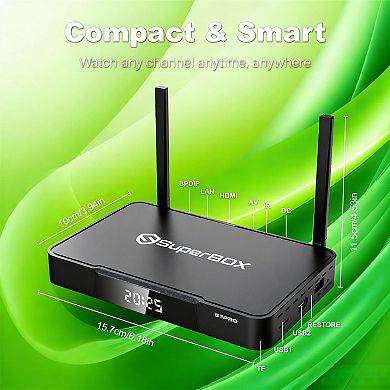 Super Box S7 Pro 6K Android TV Streaming Box, 32GB, Voice Command, Parental Control