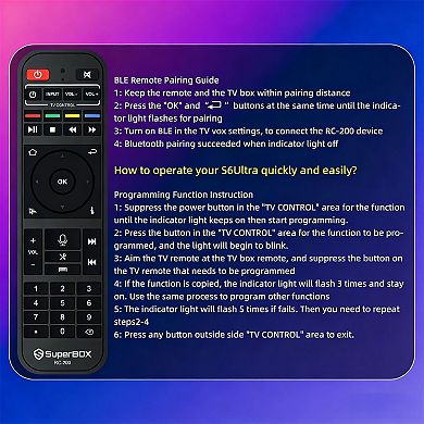 Super Box S6 Ultra 6K Android TV Streaming Box, 4GB RAM 128GB, WiFi 6, Voice Remote