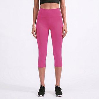 Women's High Waist Capri Leggings with Wide Waistband Smooth Stretch Pull On Workout Yoga Pants