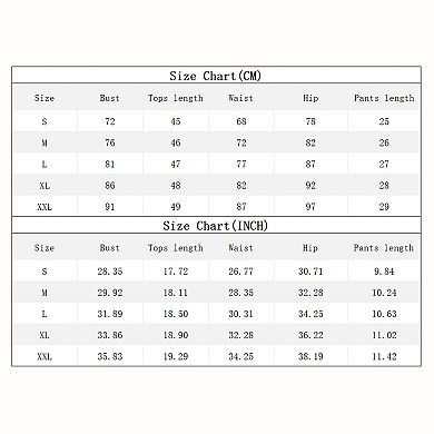 Women Abstract Print Tankini Set Adjustable Thin Strap Scoop Neck Boyshort Swim Bottom
