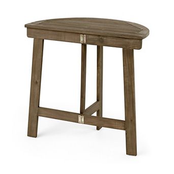 Half-Round Folding Acacia Wood Bistro Table