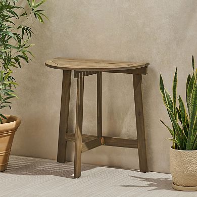 Half-Round Folding Acacia Wood Bistro Table