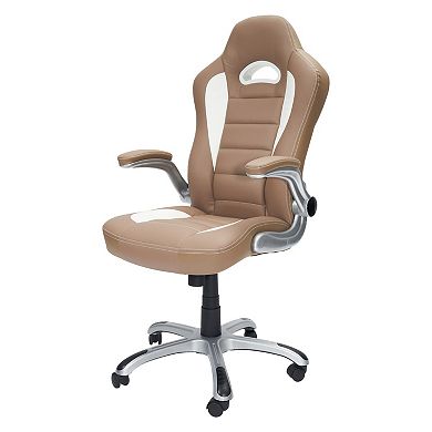 Office Chair with Flip-Up Arms, Locking Tilt and Pneumatic Height