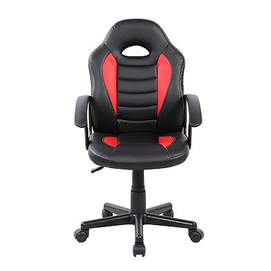 Kid's Racing Style Gaming & Student Chair with Wheels, Pneumatic Height Adjustment
