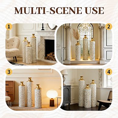 Droplet Shaped Floor Vase Set of 3