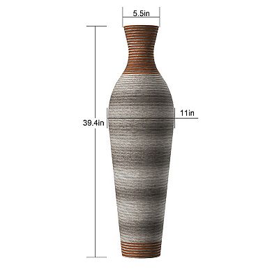 39.3" Tall Floor Vase for Farmhouse, Bohemian & Coastal Decor