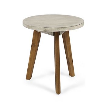 Mid-Century Tripod End Table for Patio, Deck, Living Room