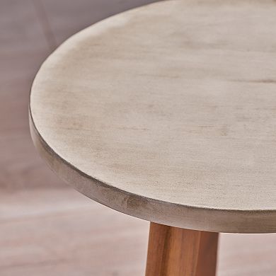 Mid-Century Tripod End Table for Patio, Deck, Living Room