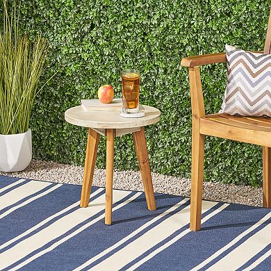 Mid-Century Tripod End Table for Patio, Deck, Living Room