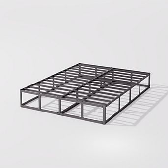 HOMZENE Box Spring, Metal Frame Mattress Foundation with Fabric Cover, High Profile, Easy Assembly