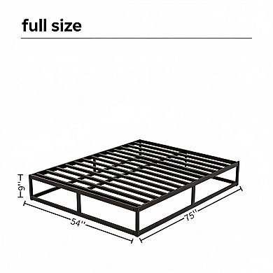 HOMZENE Box Spring, Metal Frame Mattress Foundation with Fabric Cover, High Profile, Easy Assembly