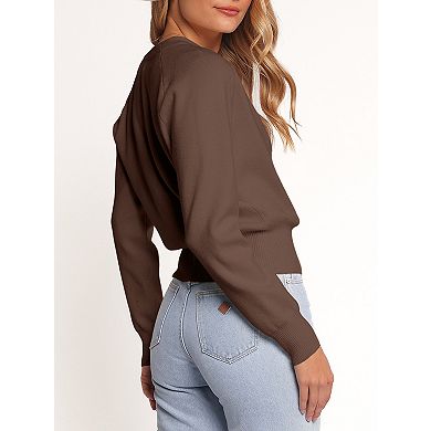 Women's V-Neck Cardigan Long Sleeve Button Down Casual Sweater