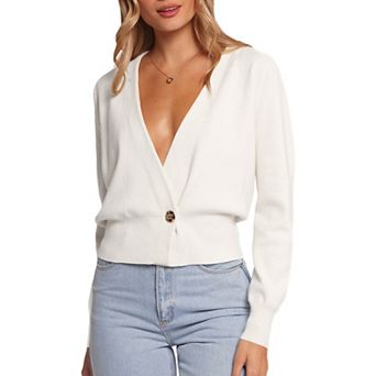 Women's V-Neck Cardigan Long Sleeve Button Down Casual Sweater