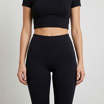 Women's High Waist Leggings with Back Contour Seam and Smooth Stretch Fit