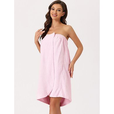 2 Packs Women's Wrap Robe Bathrobe Spa Towels with Shower Cap for Bath Gym