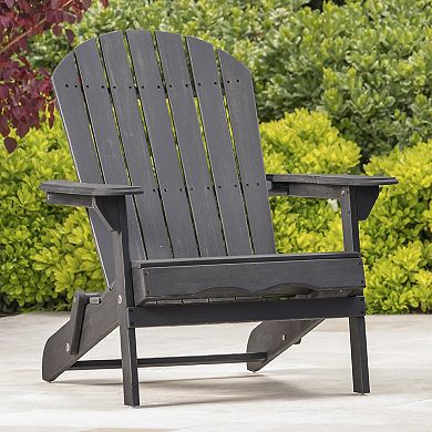 Outdoor Patio Wood Folding Adirondack Chair