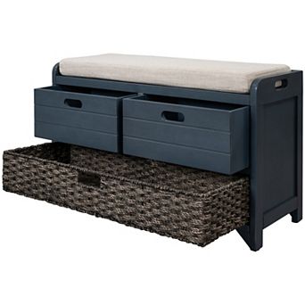 Storage Bench with Removable Basket & 2 Drawers
