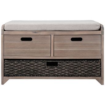 Storage Bench with Removable Basket & 2 Drawers