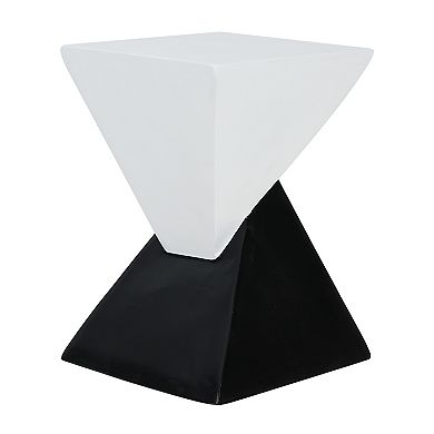 Modern Hourglass Side Table for Living Room, Bedroom, Patio, No Assembly Required