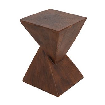 Modern Hourglass Side Table for Living Room, Bedroom, Patio, No Assembly Required