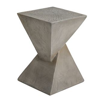 Modern Hourglass Side Table for Living Room, Bedroom, Patio, No Assembly Required