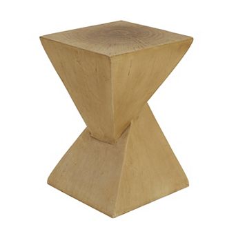 Modern Hourglass Side Table for Living Room, Bedroom, Patio, No Assembly Required