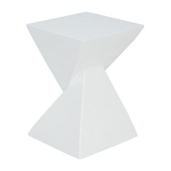 Modern Hourglass Side Table for Living Room, Bedroom, Patio, No Assembly Required