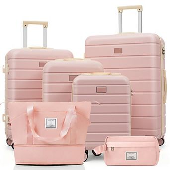 6 pc 16"/20"/24"/28" Hardside Luggage Set