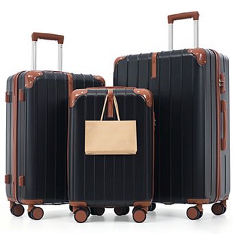 3 pc 20"/24"/28" Hardside Luggage Set for Travel