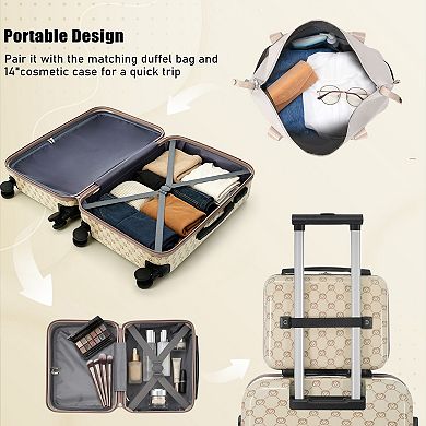 6-Piece Luggage Set, 14"/16"/20"/24"/28" and Expandable Duffel Bag
