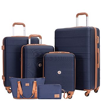 6 pc Hardshell ABS Luggage Set 16"/20"/24"/28"