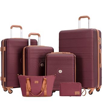 6 pc Hardshell ABS Luggage Set 16"/20"/24"/28"