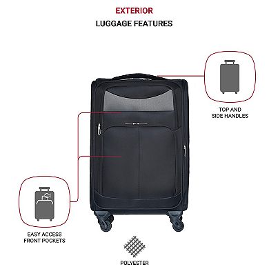 2-Piece 20" 24" Softside Oxford Luggage Set