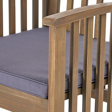 Set of 2 Patio Dining Chairs with Water Resistant Cushions