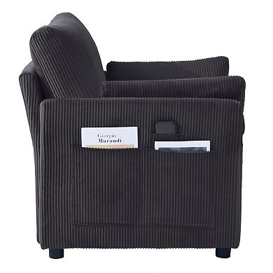 37.75" Oversized Accent Chair with 2 Pillows