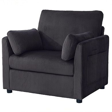 37.75" Oversized Accent Chair with 2 Pillows