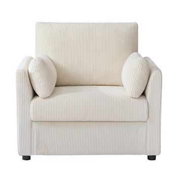 37.75" Oversized Accent Chair with 2 Pillows