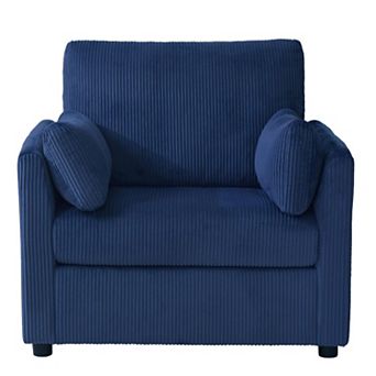 37.75" Oversized Accent Chair with 2 Pillows