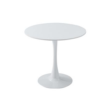 Round Tulip Dining Table with Matte Iron Base