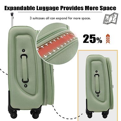 Softside Expandable 5-Piece Luggage Set, 22"/26"/30" with Duffel Bag