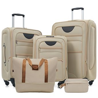 Softside Expandable 5 pc Luggage Set, 22"/26"/30" with Duffel Bag
