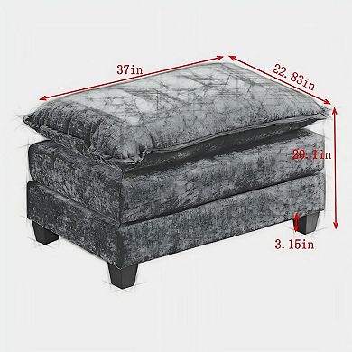 Sectional Couch Cloud Sofa Ottoman for Living Room, Bedroom, Apartment