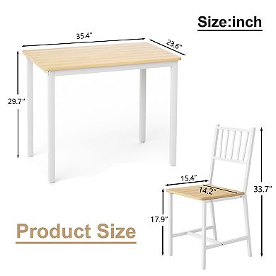 3-Piece Dining Table & Chair Set