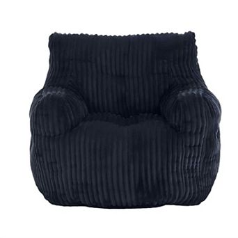 Fluffy Corduroy Bean Bag Chair, No Assembly Required