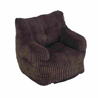 Fluffy Corduroy Bean Bag Chair, No Assembly Required
