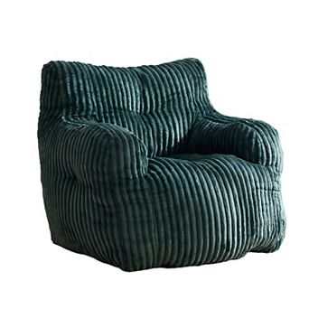 Fluffy Corduroy Bean Bag Chair, No Assembly Required