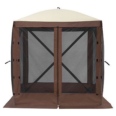 6x6 FT Pop Up Screen Tent with 4 Removable Windproof Cloths