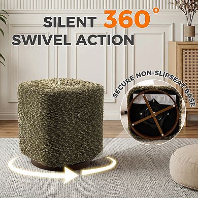 Swivel Vanity Stool, Upholstered Makeup Chair