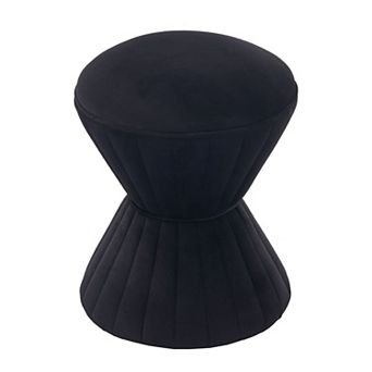 Multifunction Velvet Ottoman with Solid Wood Frame